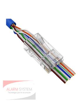 CON300-CAT5-EZ » . » Connettore RJ45 8 poli, cat.5E - cavo passante :::  Alarm System