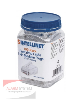 Connettore RJ45,cat.6E - cavo passante - confezione da 100